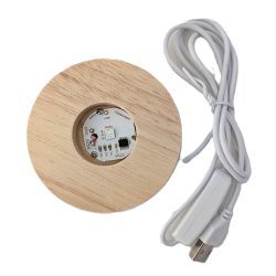 Tr�fod med farveskiftende LED lys . 8 x 2 cm