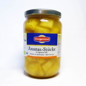 Ananas stykker p glas kologisk - Morgenland