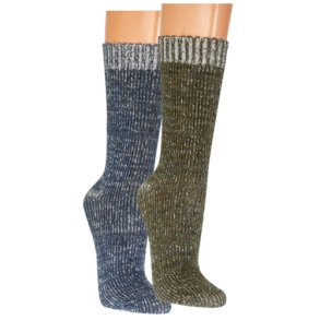 Str�mper med alpaka uld gr�n og bl�