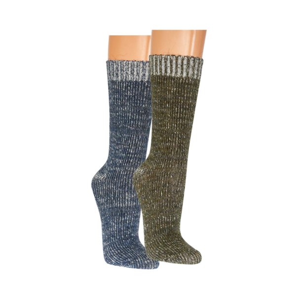 Str�mper med alpaka uld gr�n og bl�