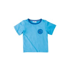 T-shirt, turkis med bl detaljer,86cm