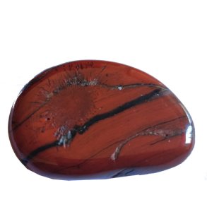 Flad sten Jaspis rd ca.3.5 x 5 cm - 30-55 g Brasilien