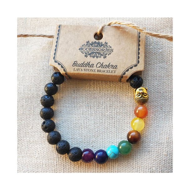 Buddha chakra lavasten armbnd