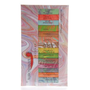 Mini pakke med 14 blandet dufte auroshika Agarbathies