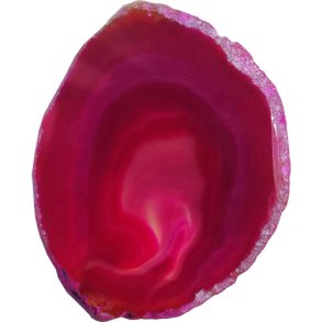 Agateskiver farvet i Pink 6-7 cm
