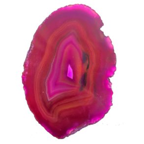 Agate skiver B farvet i Pink 6-8 cm