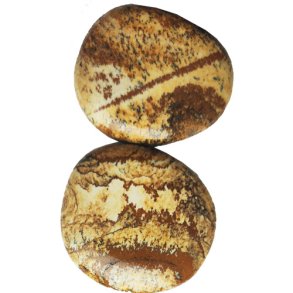 Jaspis landskabssten flad