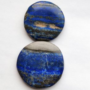 Lapis Lazuli B Flad Sten poleret