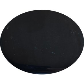 Flad sten Obsidian sort Mexico ca.3 x 5 cm - 30-55 g