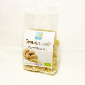 Ingefr vendt i rrsukker kologiske