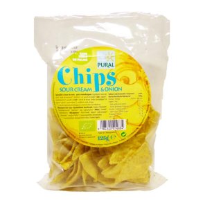 Majschips m sour cream & onion kologisk-Glutenfri - Pural
