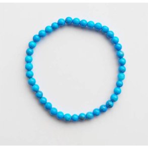 Turquenite armbnd 4 mm (farvet hovlit)