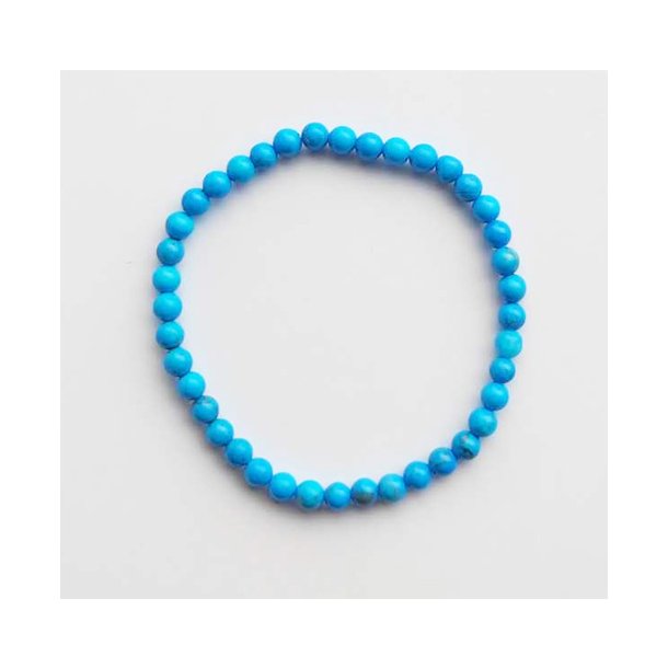Turquenite armbnd 4 mm (farvet hovlit)