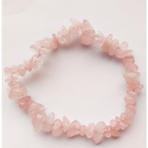 Rosenkvarts chips armbnd