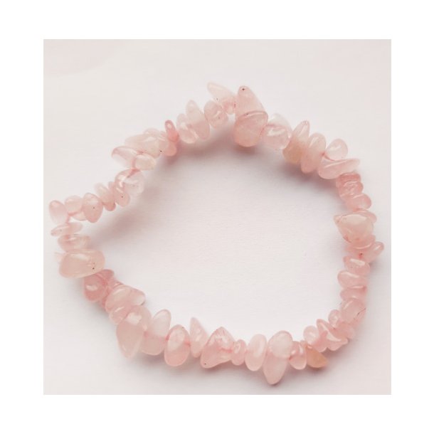 Rosenkvarts chips armbnd