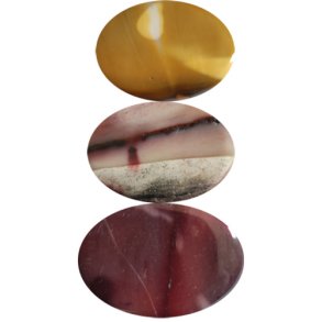 Flad sten Mokaite jaspis ca.3,5 x 5 cm - 30-55 g Madagaskar