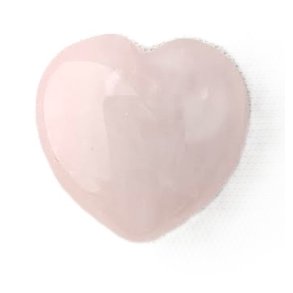 Hjerte rosenkvarts 30x30 mm
