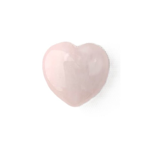 Hjerte rosenkvarts 30x30 mm