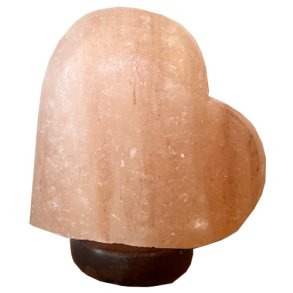 Hjerteformet pink Himalaya saltlampe