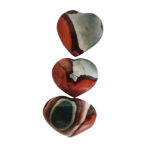 Jaspis polycrome Hjerter fra Madagaskar