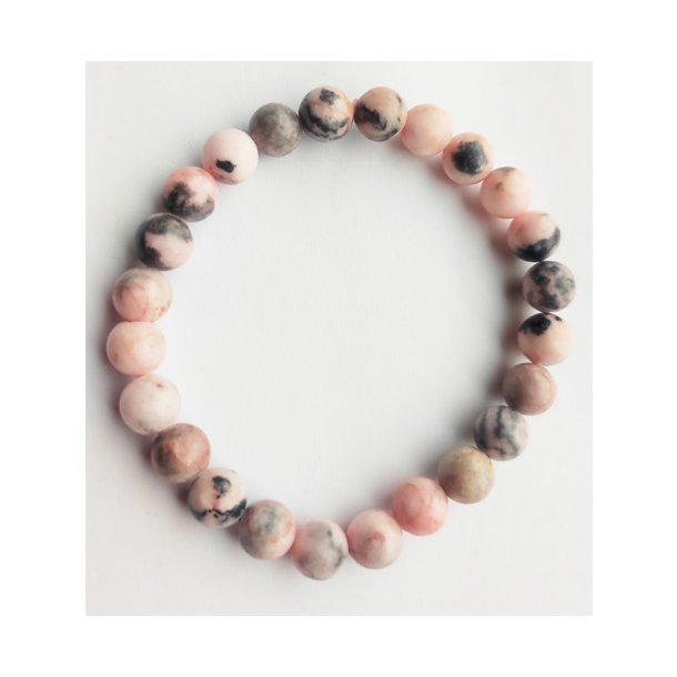 Pink Jaspis armbnd ca. 8 mm - diameter: ca. 5,5 cm