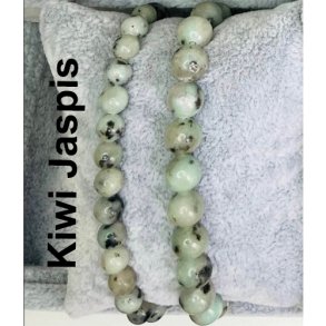 Kiwi jaspis armbnd ca. 6 mm - diameter: ca. 5,5 cm