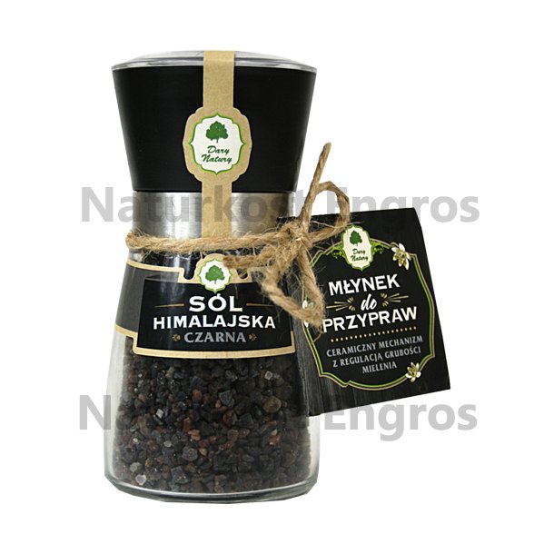 Kala Namak sort Himalaya salt i stor kvrn