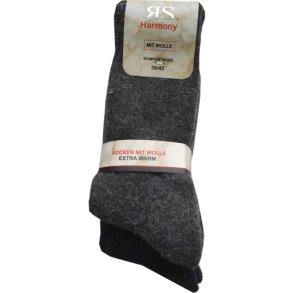 Varme strmper med angora gr og mrkebl