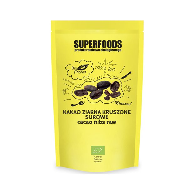 Kakao nibs raw kologiske 600 g - Bio Planet