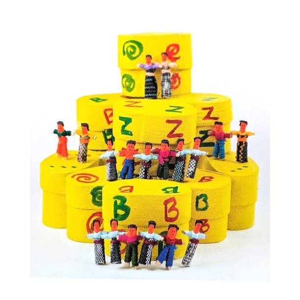 Worry people  6 mini bekymringsdukker i spnske