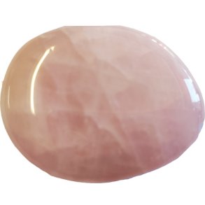 Flad sten Rosenkvarts fra Brasilien ca. 3.5 x 5 cm - 30-55 g