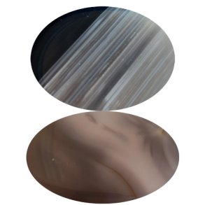 Flad sten Agat Brasilien ca.3.5 x 6 cm - 30-55 g