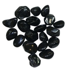 Sort turmalin fra Brasilien ca. 1-2 cm, 30 stk.