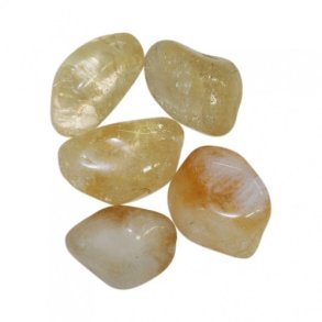 Citrin brndt fra Brasilien,poleret, 2-3 cm