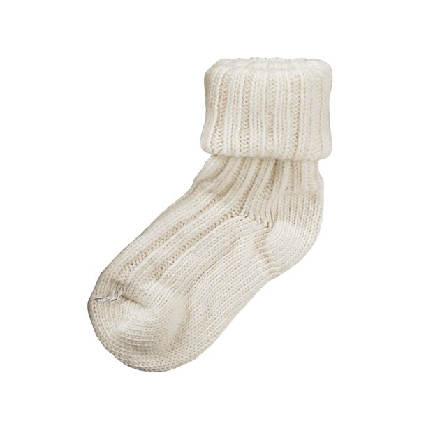 Sokker med alpaca uld natur og beige