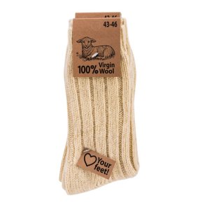 Virgin wool strmper beige