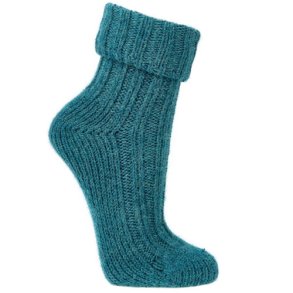 Uldsokker med alpaka turkis