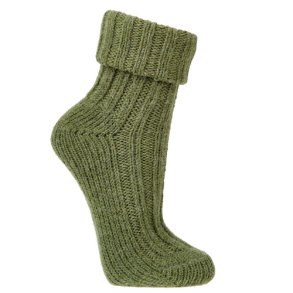 Uldsokker med alpaka mosfarve