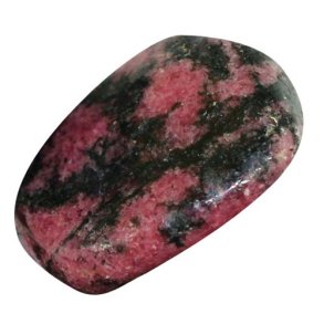 Rhodonit sten poleret fra Madagaskar 4-7 cm