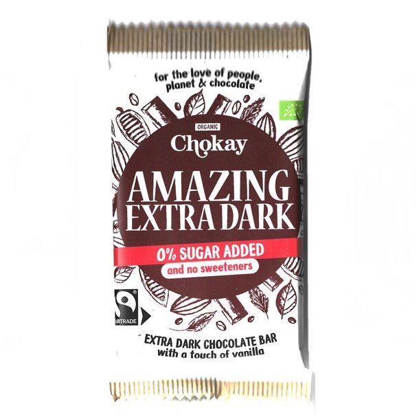 Bar Amazing Extra Dark   Glutenfri  Vegan