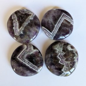 Ametyst Zebra Zambia Flad sten poleret