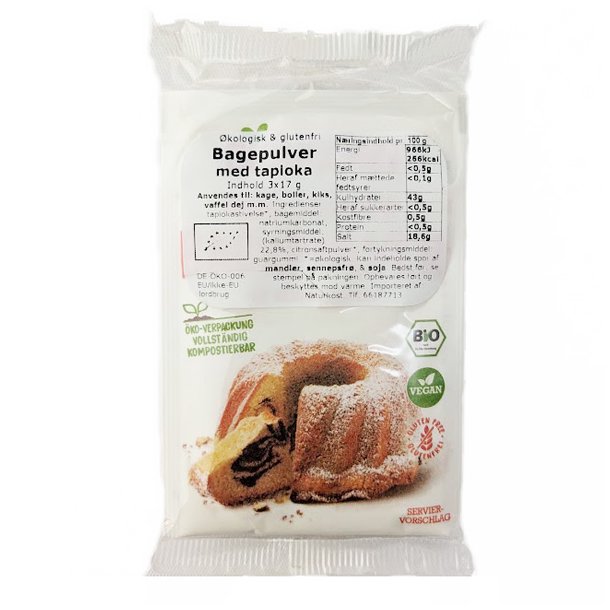 Bagepulver med tapioka Glutenfri
