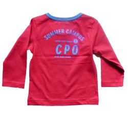 Trje,rd med bl detaljer,80cm