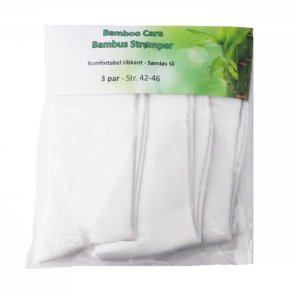 Strmper 3 par, hvid str. 42-46