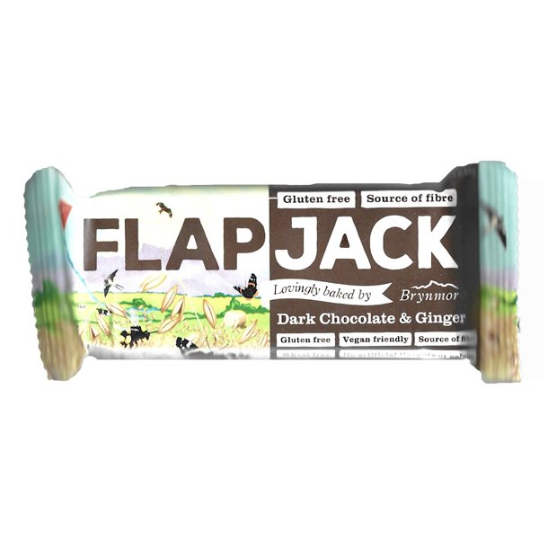 Flapjack m. mrk chokolade og ingefr
