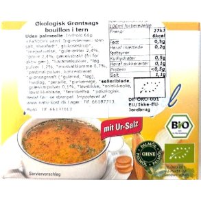 Grntsags bouillon i tern kologiske - Erntesegen