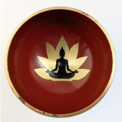 Buddha Sangskl St - Sort/Orange 10,7cm