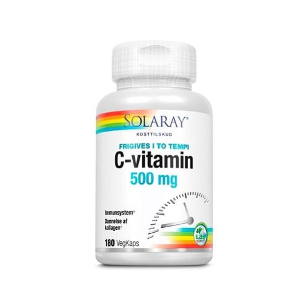 C-vitamin500mg Solaray Vegan