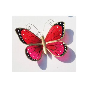 Capiz Butterfly Red/Violet