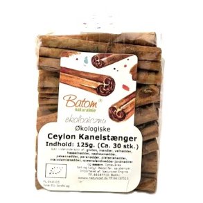 Hele Kanelstnger kologiske 125g - Batom